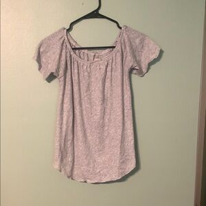 Chaser Grey Puff Sleeve Ruffled Blouse